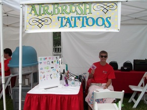 air brush tattoos company picnic